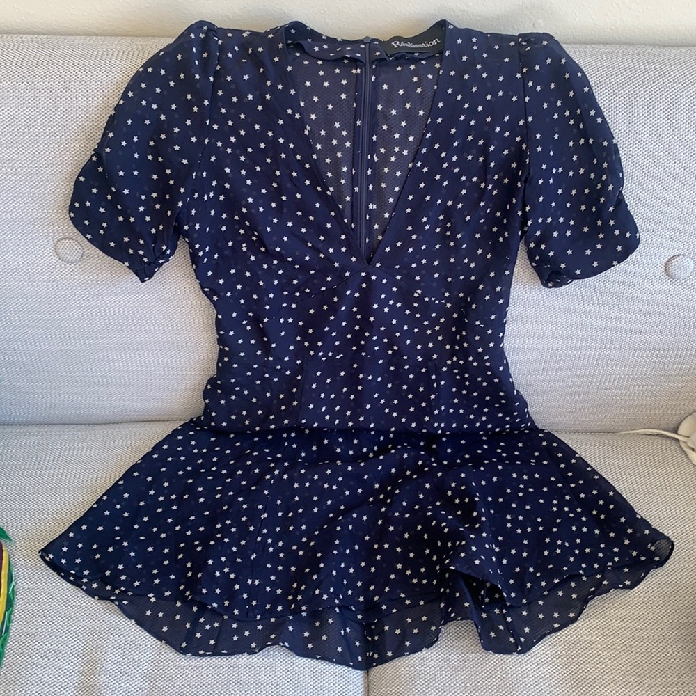 Realization Par Ozzie Mini Dress in Navy Star, szS